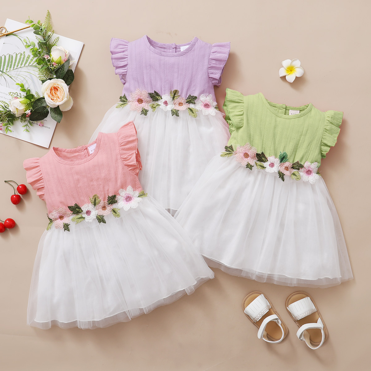 

1pc Floral Print Cotton Summer Spring More Festivals Dresses Dress