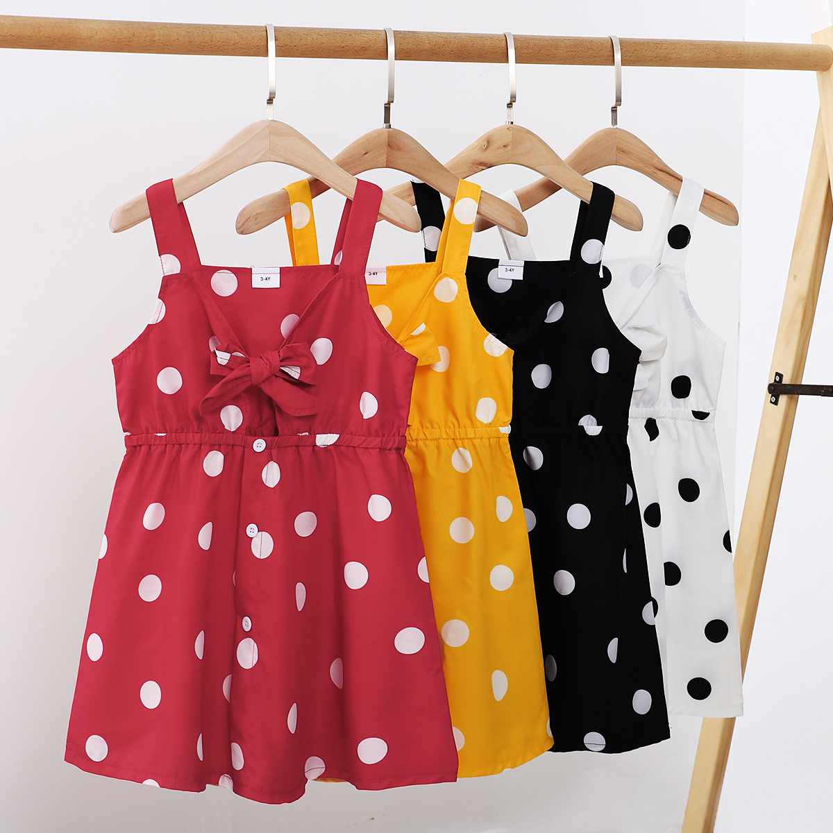 

Beautiful Polka dots Bowknot Tank Dress