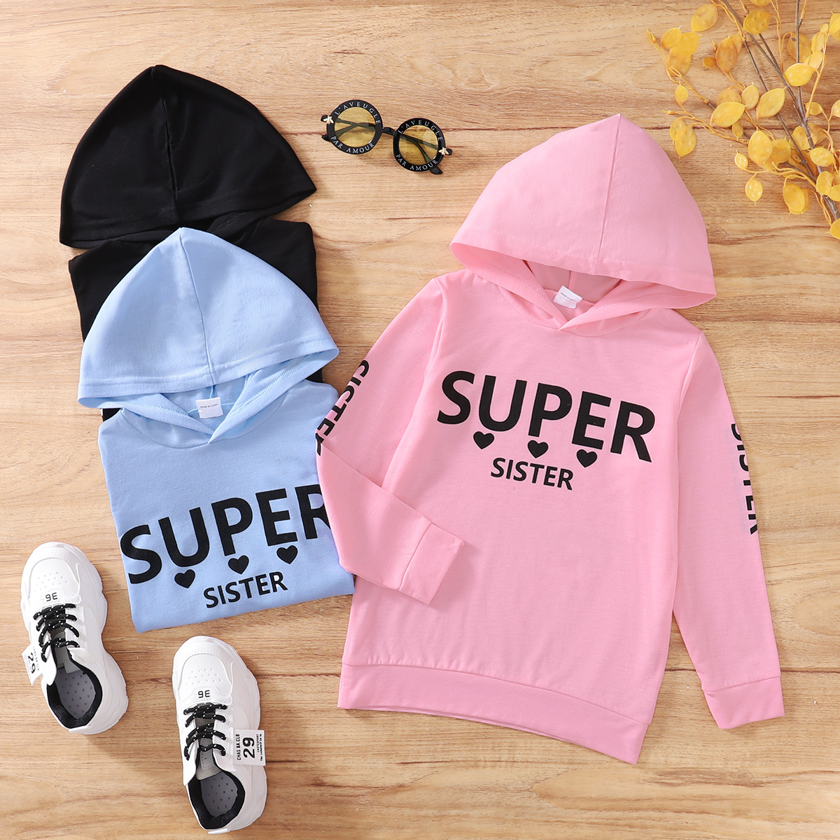 

Trendy Kid girl Letter print Hoodie Sweatshirt