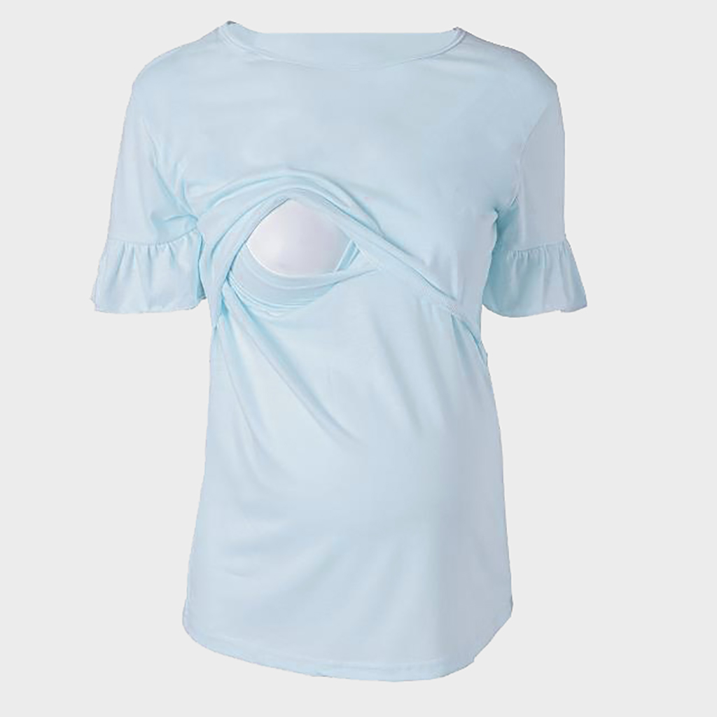 

Fashionable Short-sleeve Nursing Top