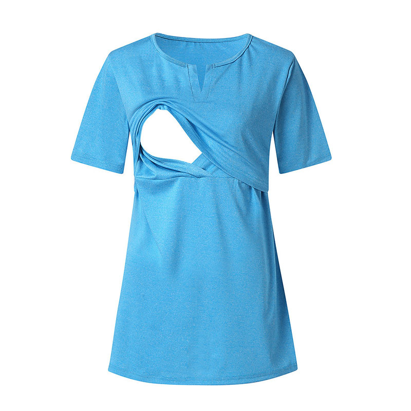 

Stylish Solid Nursing Top