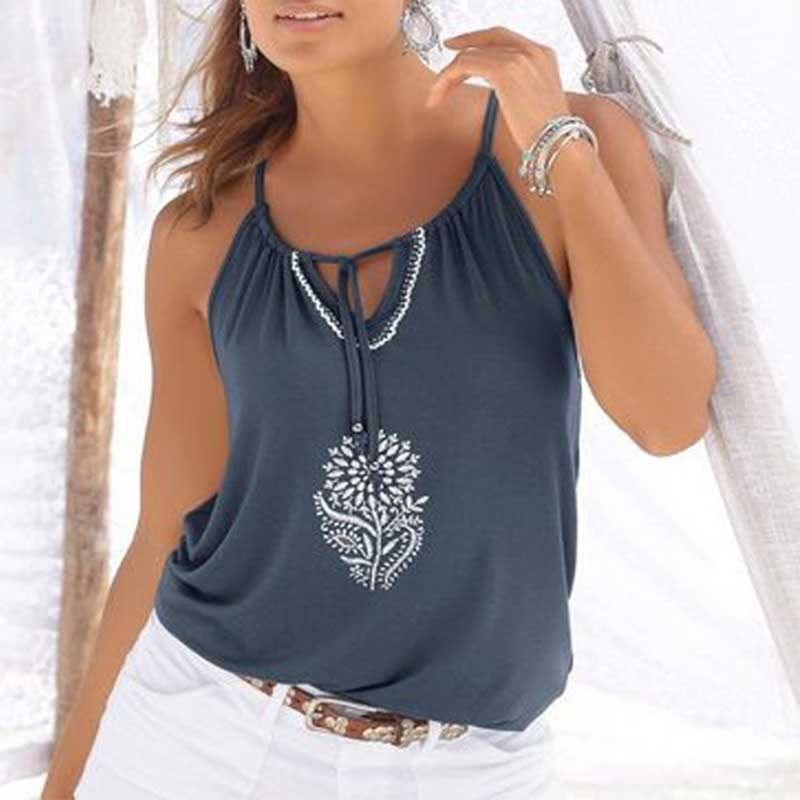 

Casual Plant Print Camisole