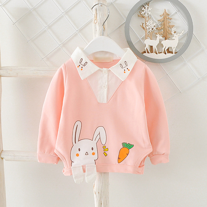 

Baby/Toddler Girl's Rabbit and Carrot Top