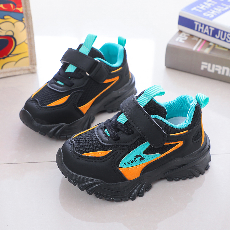 

Toddler / Kid Color Block Velcro Closure Sports Shoes