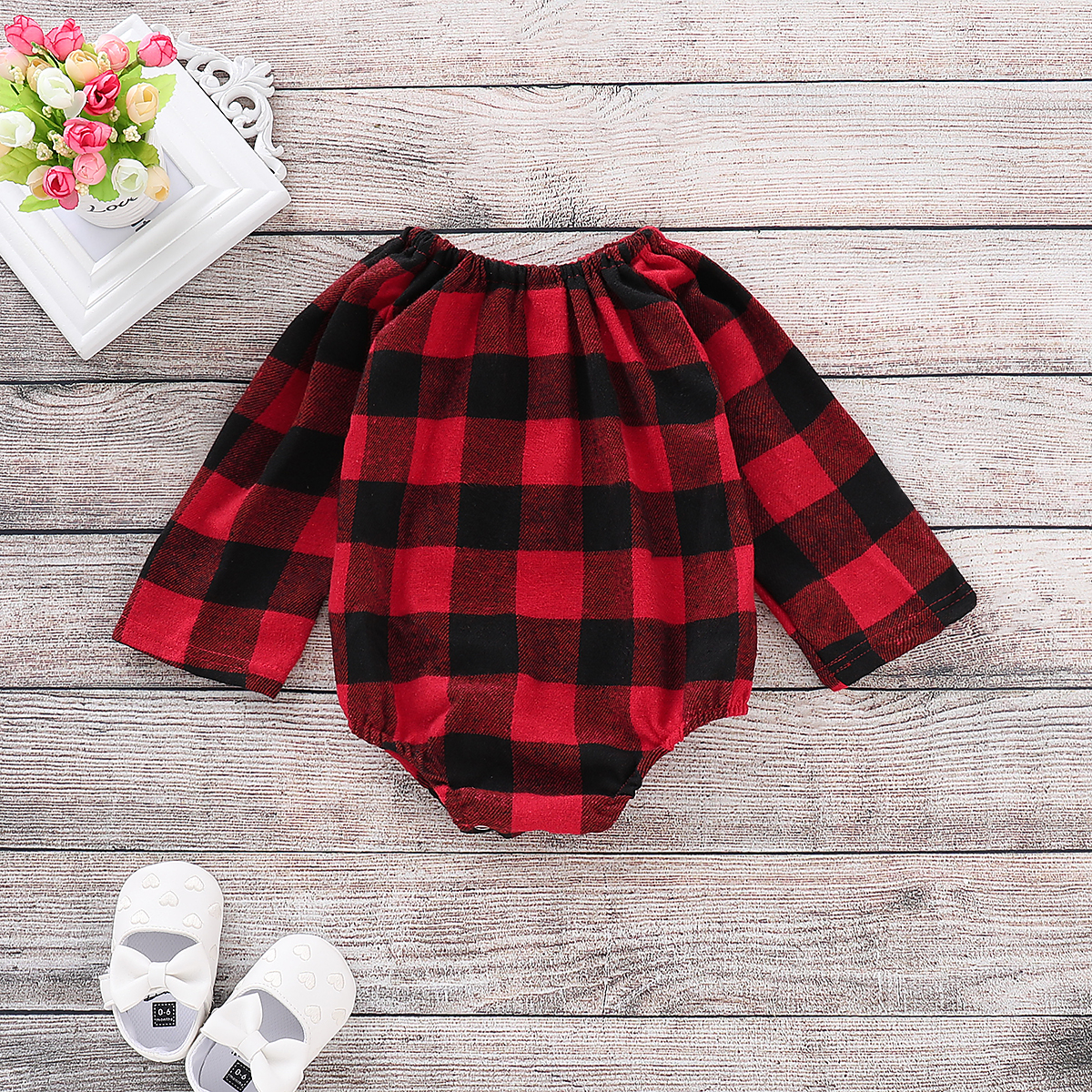 

Baby / Toddler Plaid Long-sleeve Bodysuit