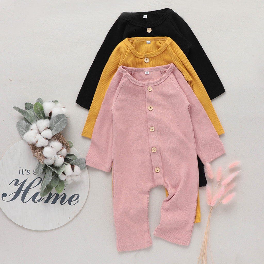 

Baby Solid Long-sleeve Jumpsuit