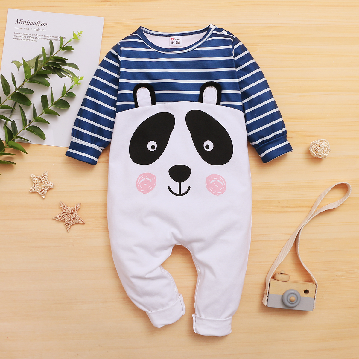 

Baby Striped Panda Jumpsuit