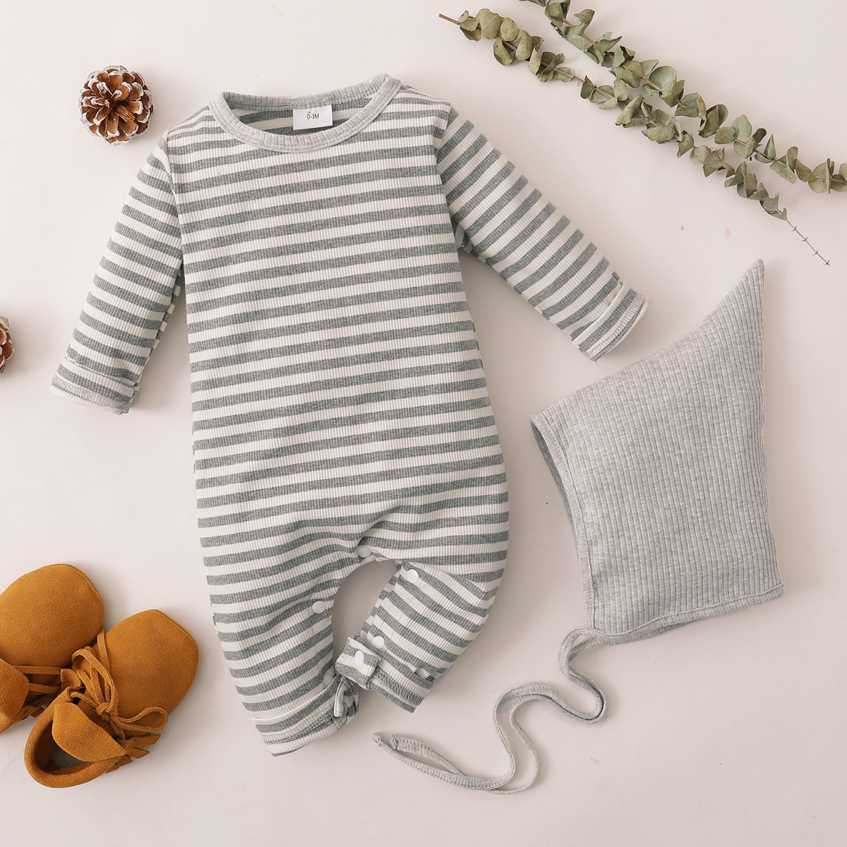 

Baby Unisex casual Stripes Jumpsuits