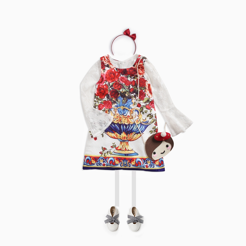 

Gorgeous Floral Sleeveless Dress for Girls