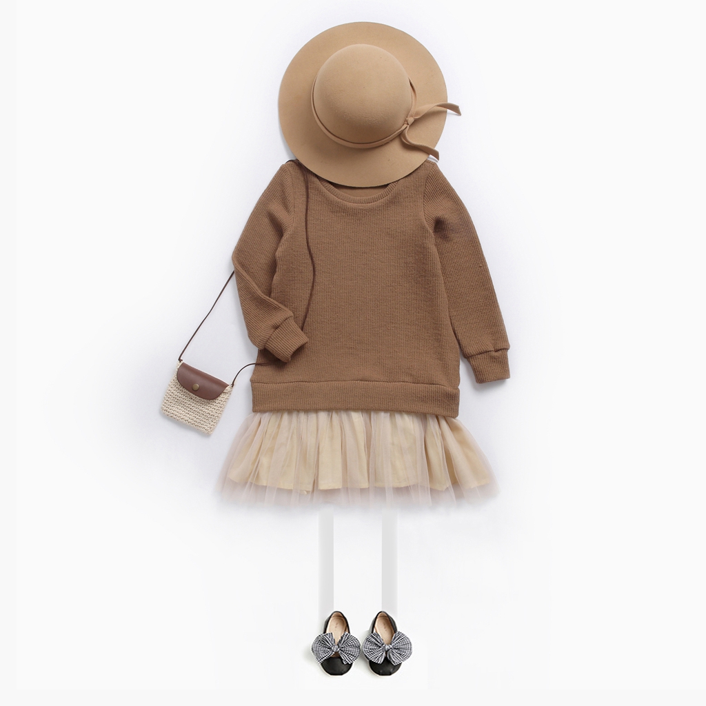 

Lovely Knit Tulle Dress for Toddler Girl/Girl