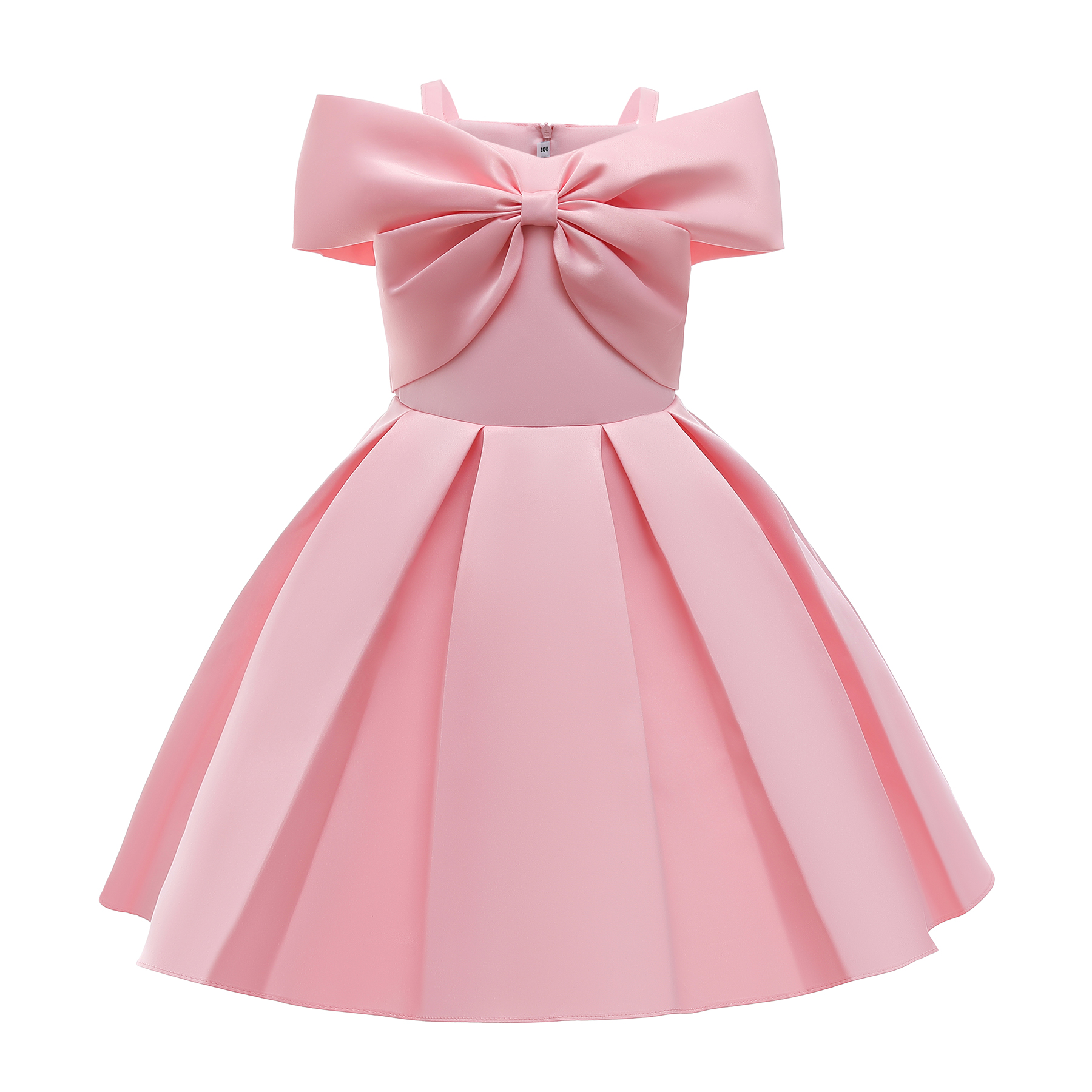 

Toddler Girl Bowknot Off Shoulder Formal Dress