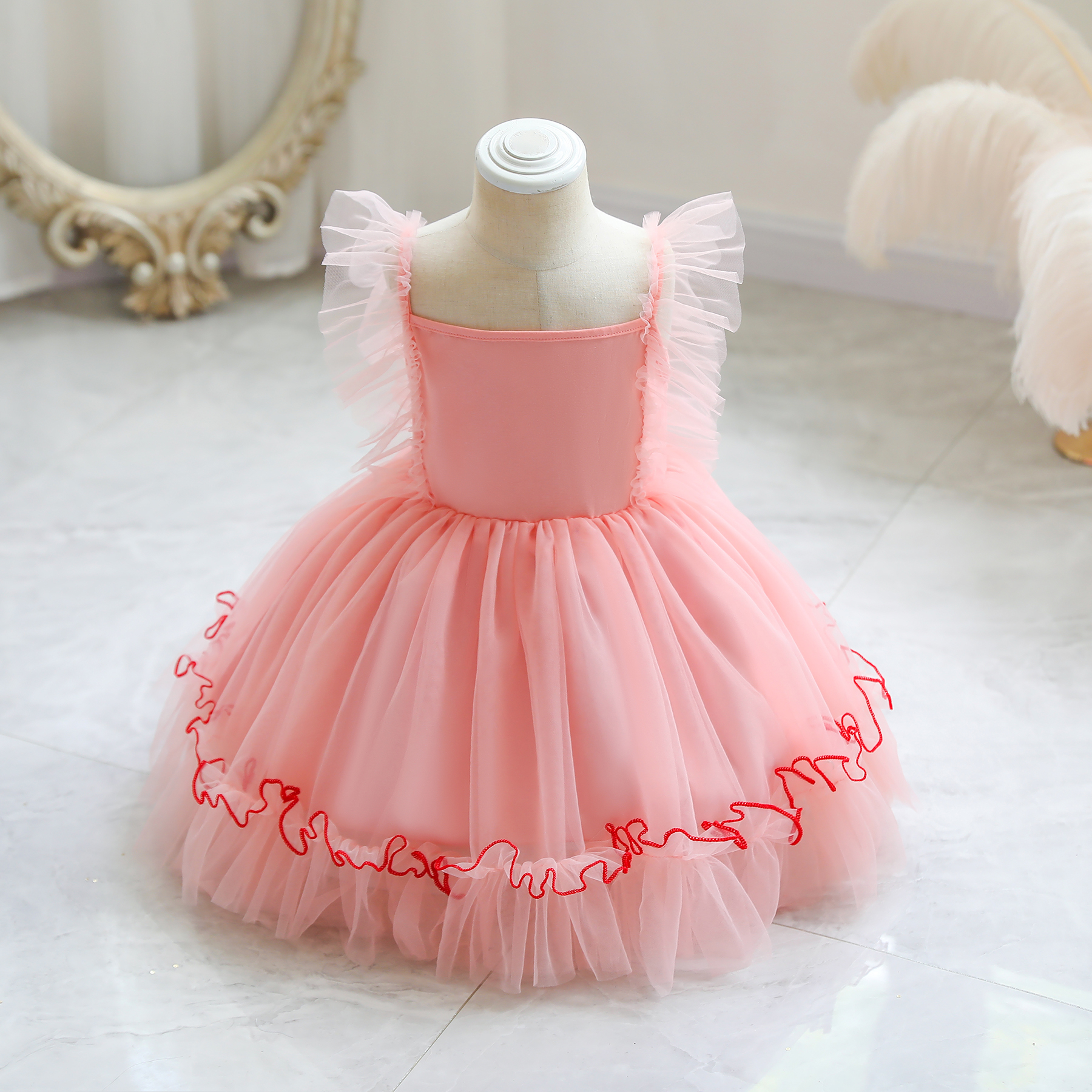 

Toddler Girl Mesh Party Princess Dress
