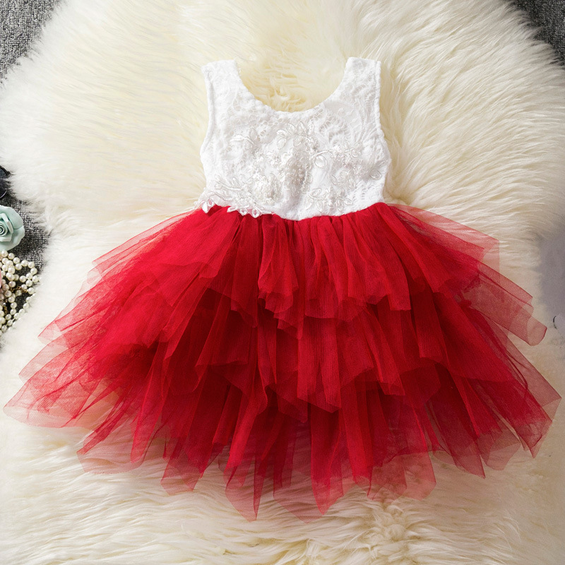 

Trendy Lace Embroidered Sleeveless Tulle Party Dress for Toddler Girl and Girl