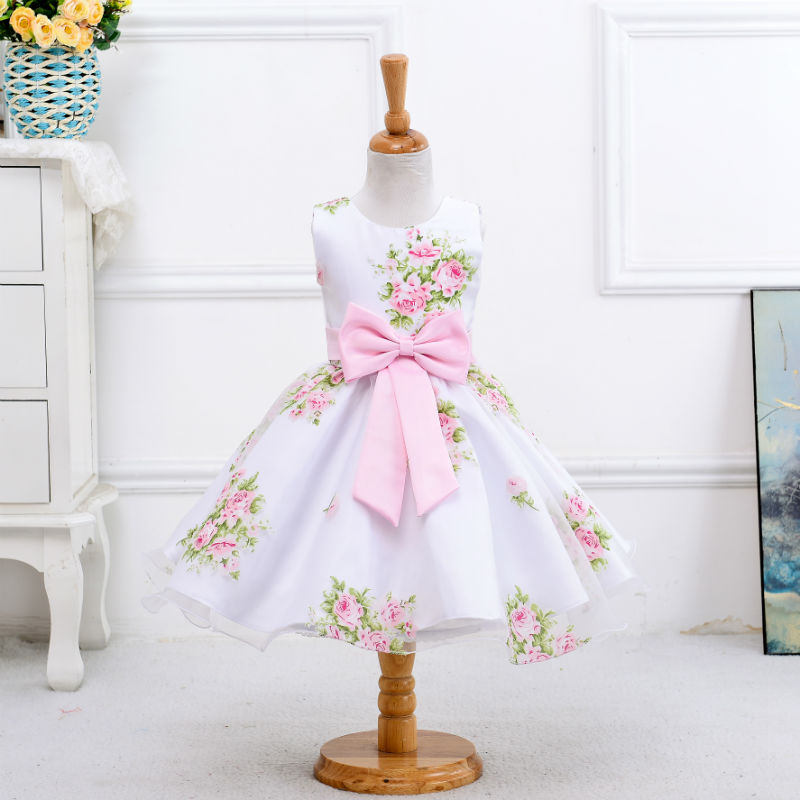 

Toddler / Kid Floral Print Sleeveless Mesh Fluffy Party Dress