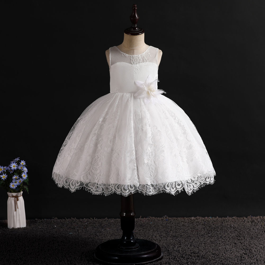 

Summer Elegant Print Lace Party dress for Girl