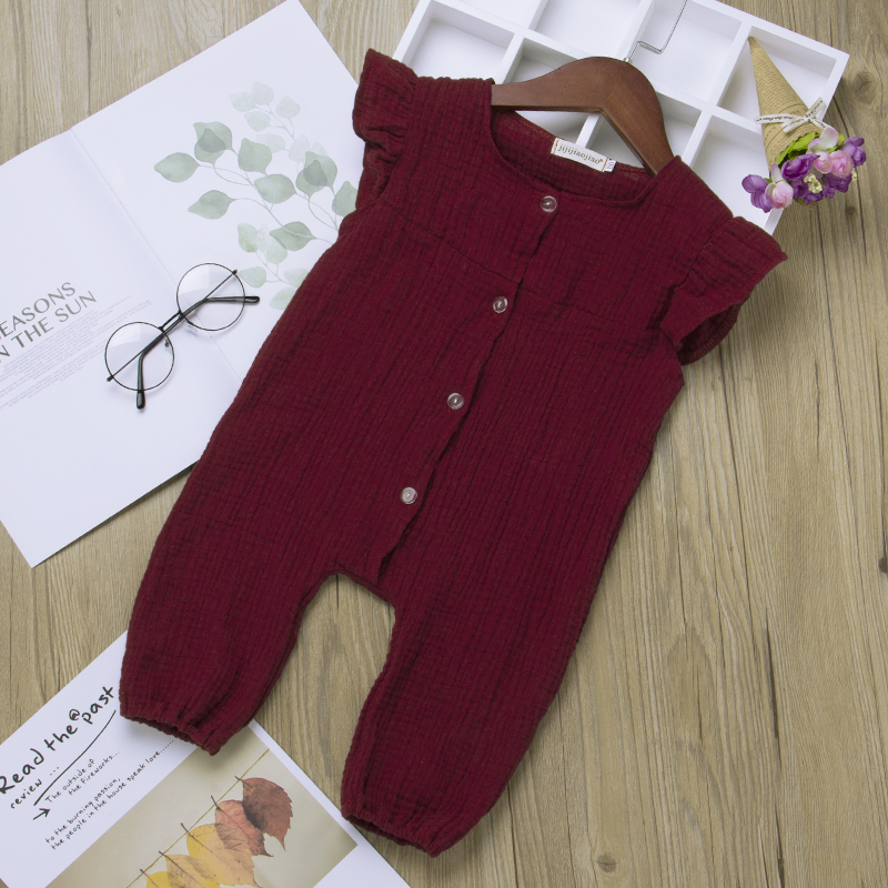 

Baby Solid Ruffled Jumpsuit