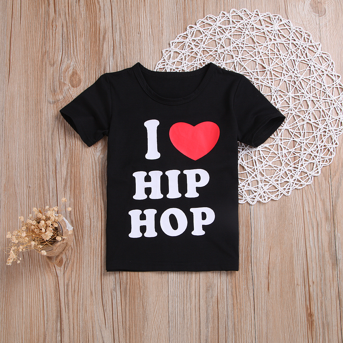 

Baby / Toddler I LOVE HIP POP Heart Pattern Tee