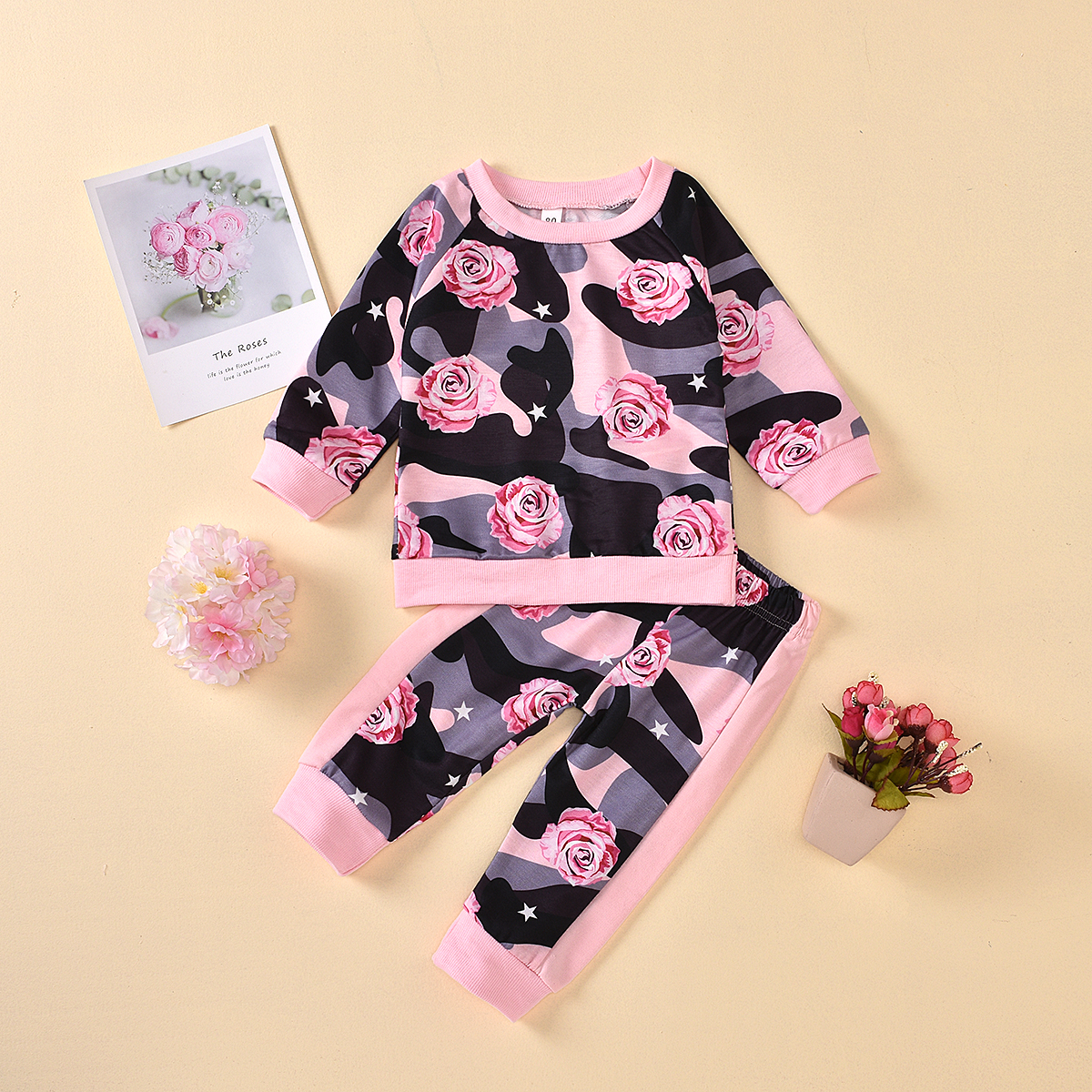 

Baby Girl Sweet Floral Baby's Sets