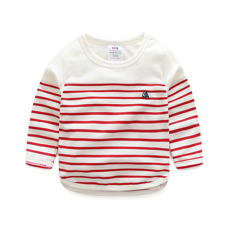 

Soft Striped Print Long-sleeve T-shirt for Boy