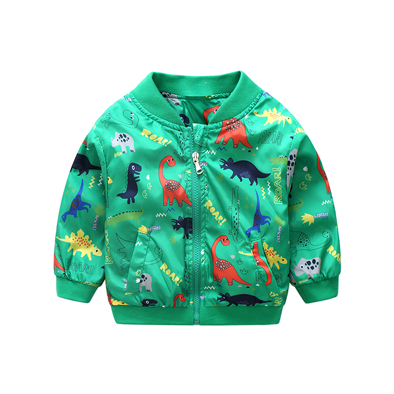 

Stylish Dinosaur Print Long-sleeve Jacket for Baby Boy