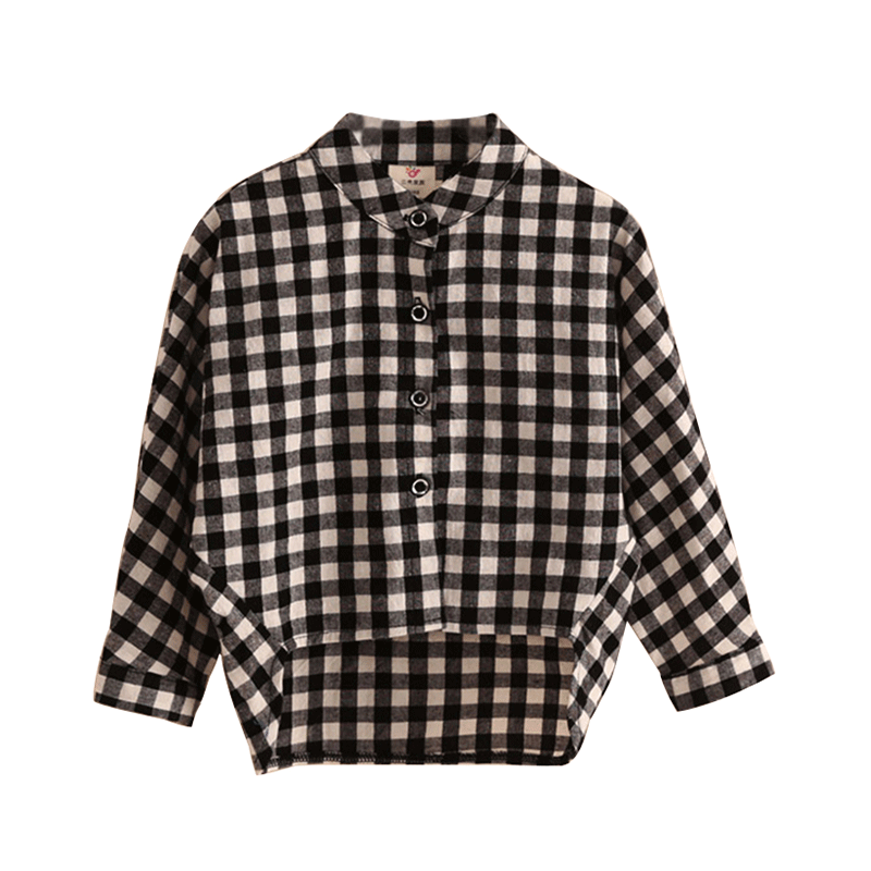 

Trendy Plaid Long-sleeve Shirt for Girl