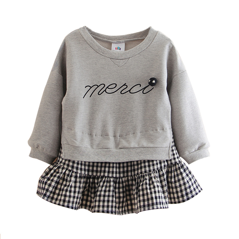 

Faux-two Stylish Letter Print Pullover for Toddler Girl and Girl