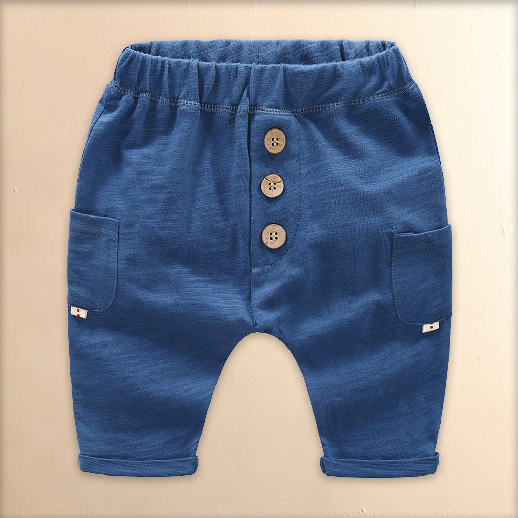 

Baby/ Toddler's Solid Pocket Decor Pants