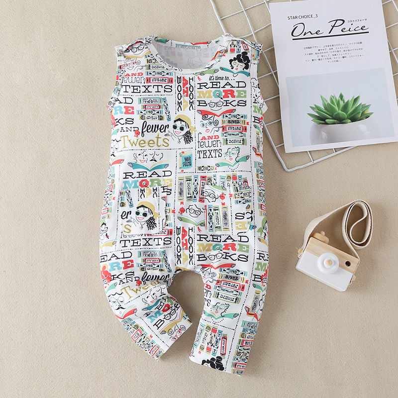 

Baby Stylish Print Sleeveless Jumpsuits