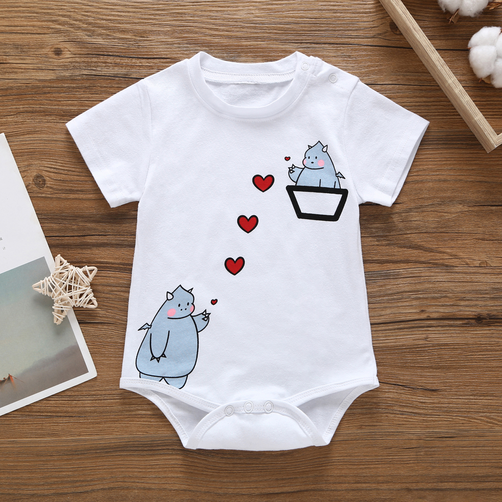 

Baby's Cartoon Dinosaur Bodysuit
