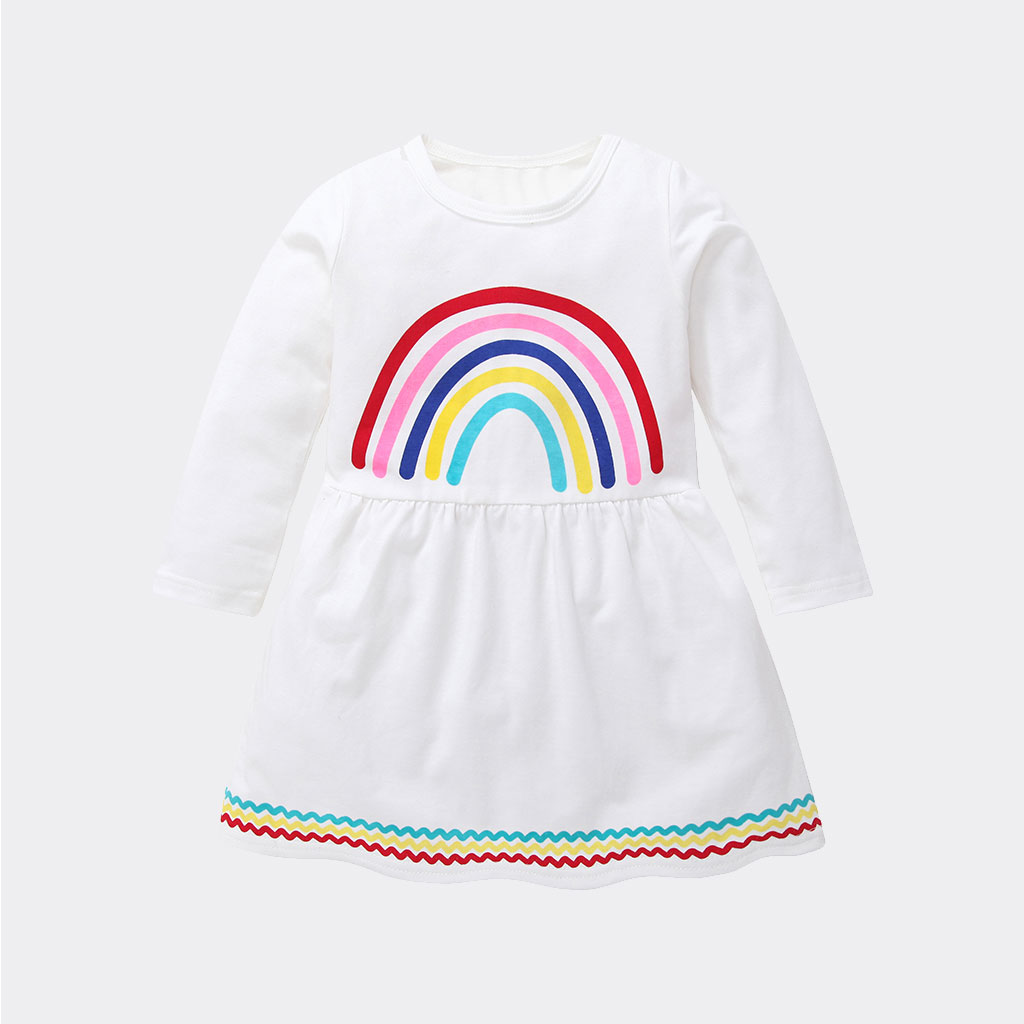 

Baby/ Toddler Girl's Rainbow Striped Dress