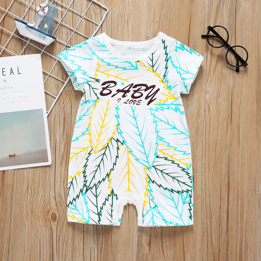 

Baby Stylish Leaf Print Bodysuit
