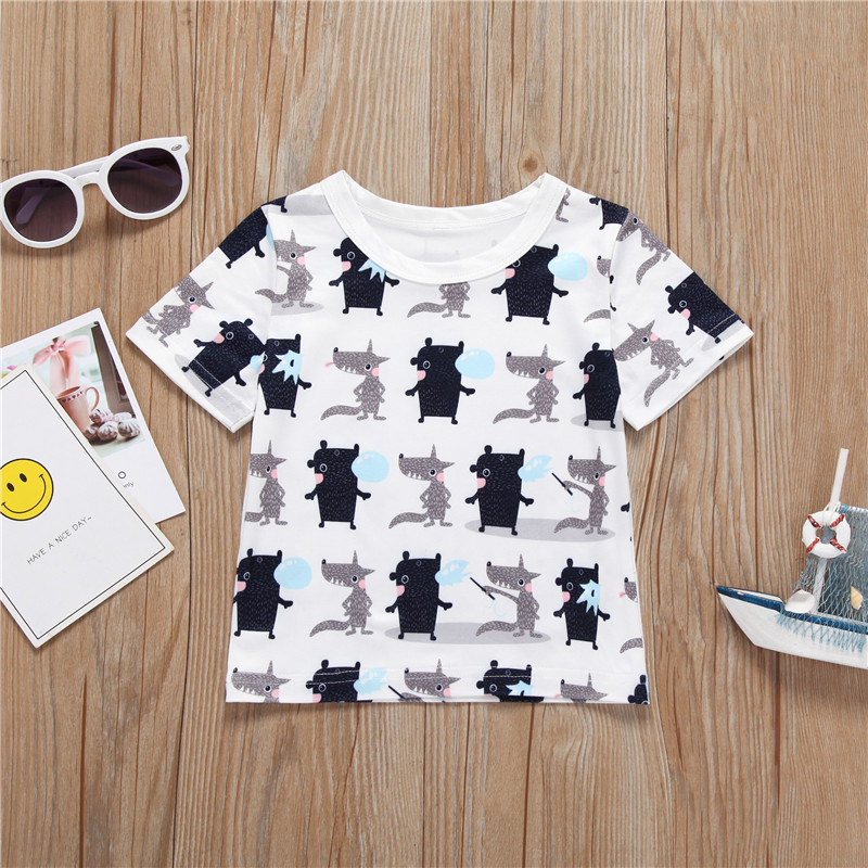 

Baby / Toddler Lovely Cartoon Animal Allover Tee