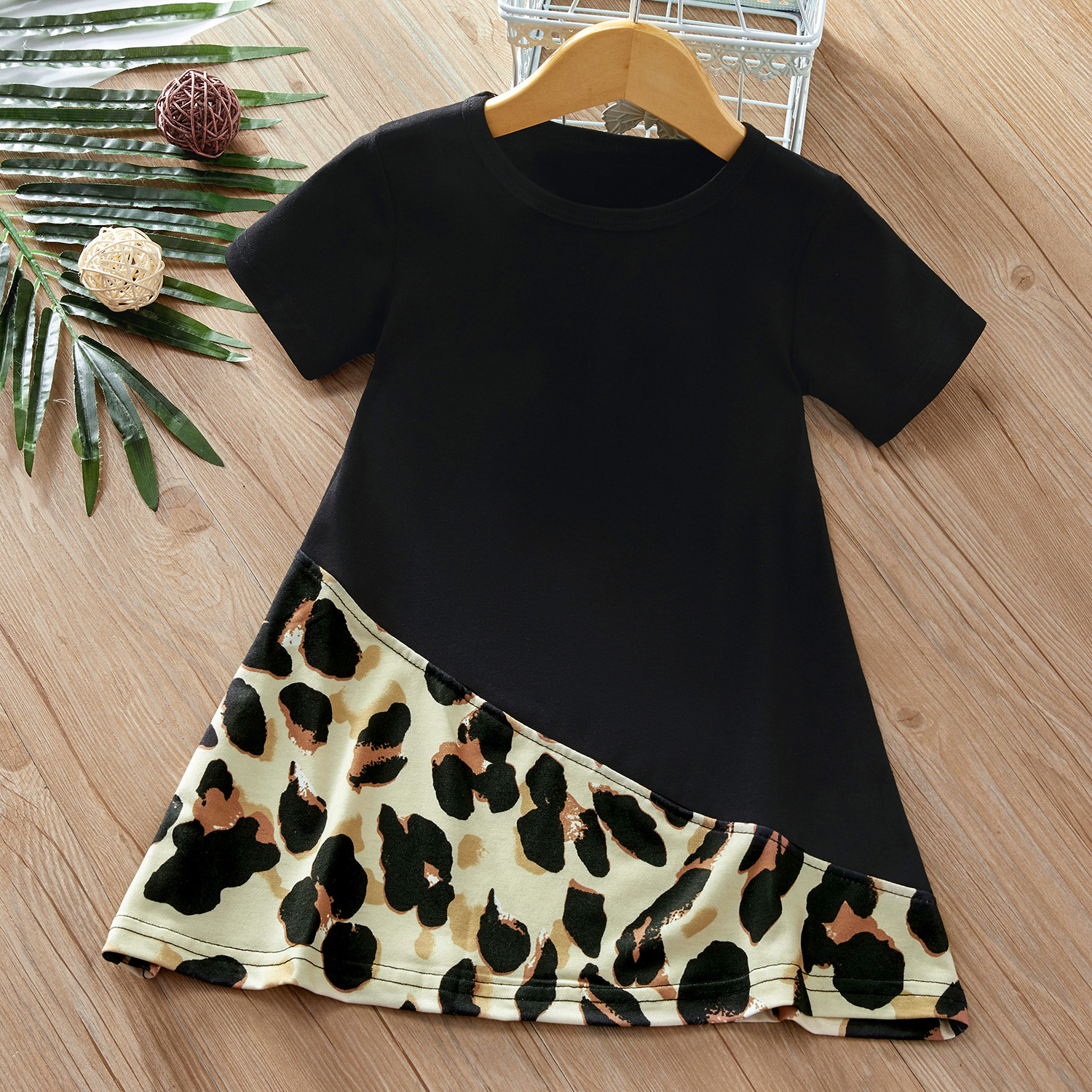

Baby / Toddler Girl Leopard Print Short-sleeve Dress
