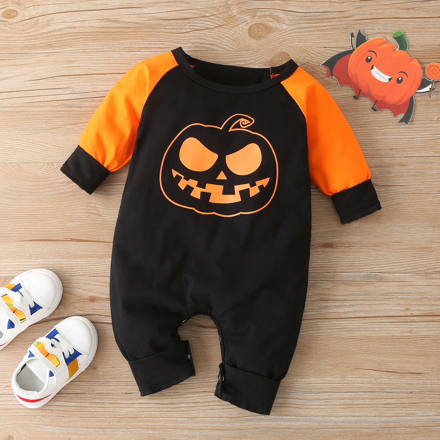 

Baby Halloween Pumpkin Jumpsuit