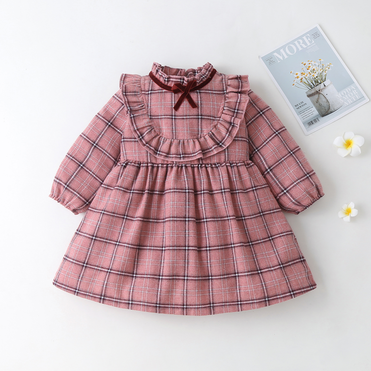 

Baby / Toddler Ruffled Plaid Dress