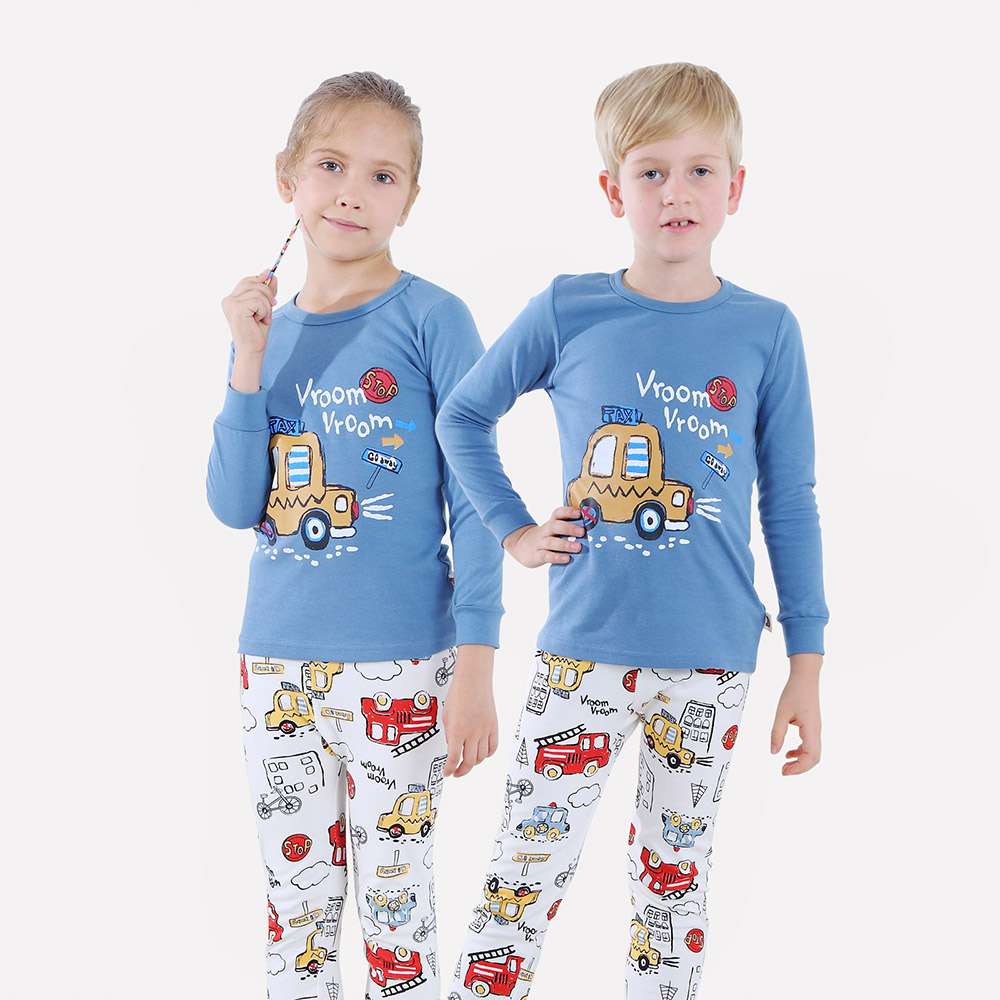 

Casual Print Letter Car Long-sleeve Top and Pants Set