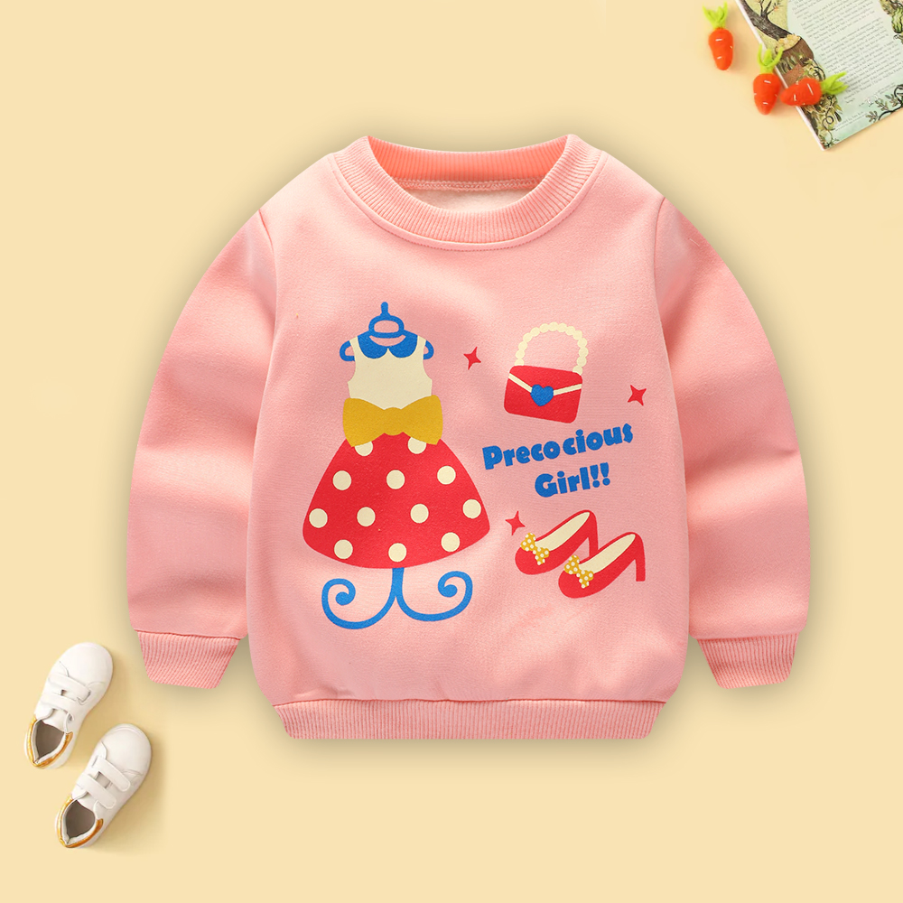 

Girl's Pure Cotton Print Letter Graphic Pullover