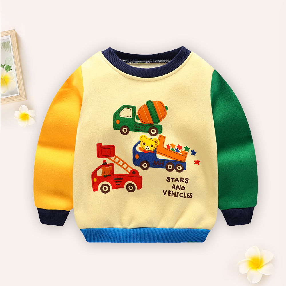 

Boy's Print Car Long-sleeve Pullover