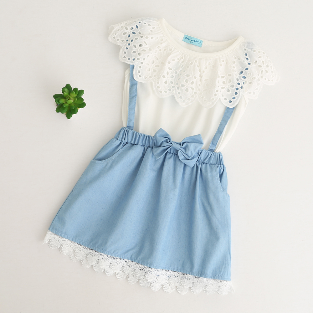 

Baby/ Toddler Girl's Lace Flower Collar Dress