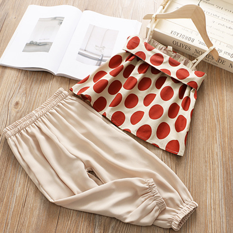 

Polka Dot Sling Top and Pants Set