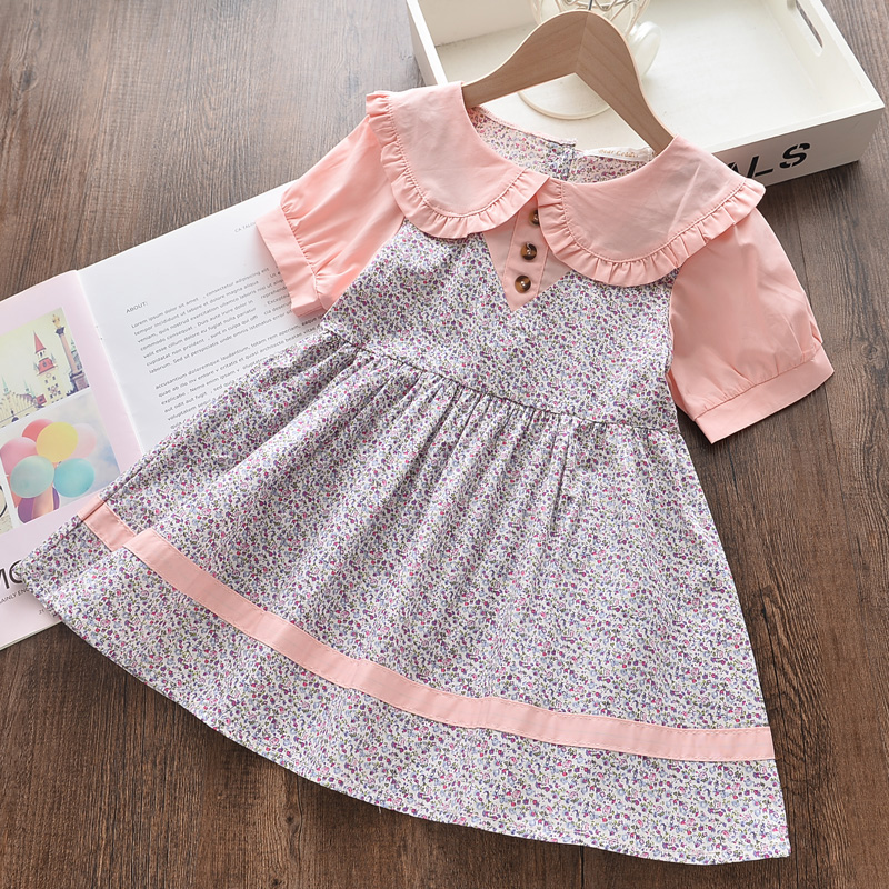 

Baby / Toddler Girl Pretty Floral Allover Doll Collar Dress