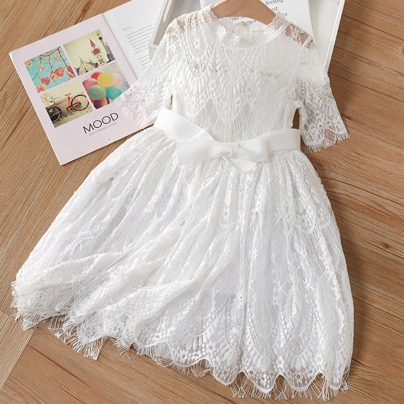 

Floral Embroidered Half-sleeve Party Dress