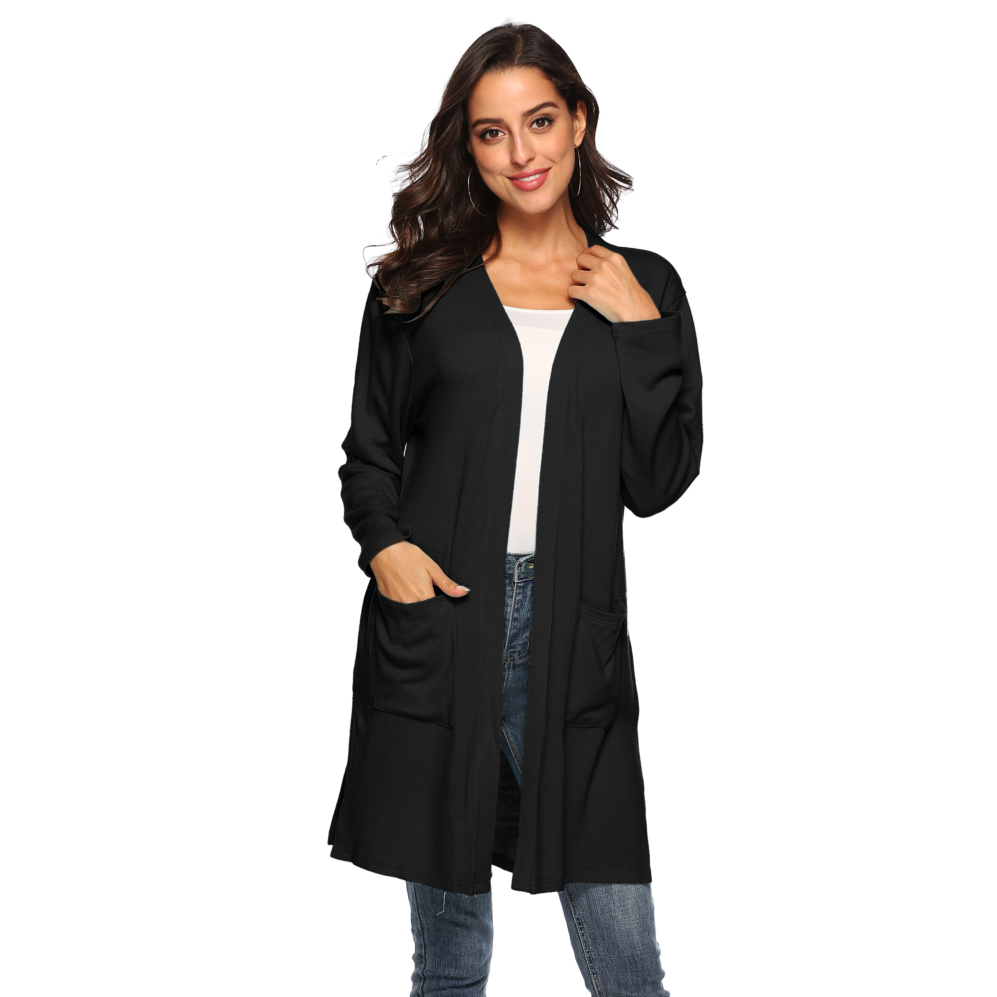 

Casual Solid long Coats