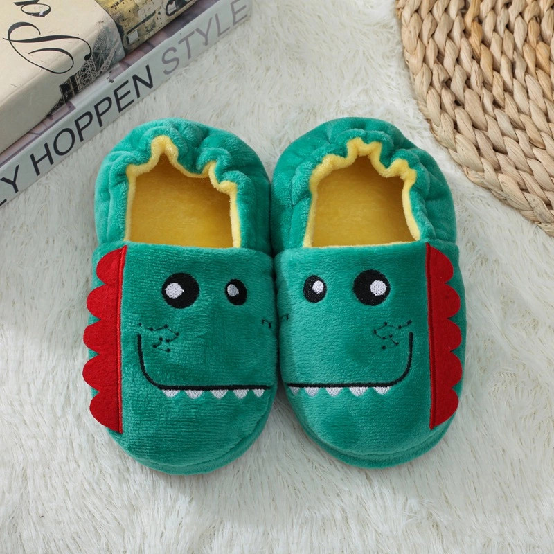 

Toddler / Kid Animal Dinosaur Velvet Thermal Casual Slippers