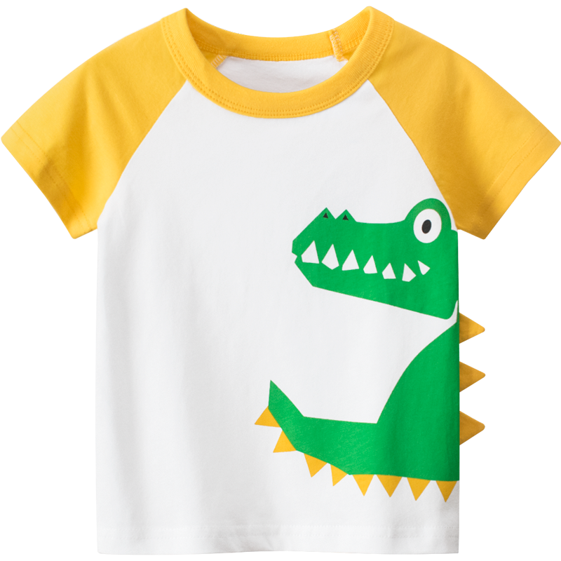 

Fashionable 3D Cartoon Crocodile Print Tee