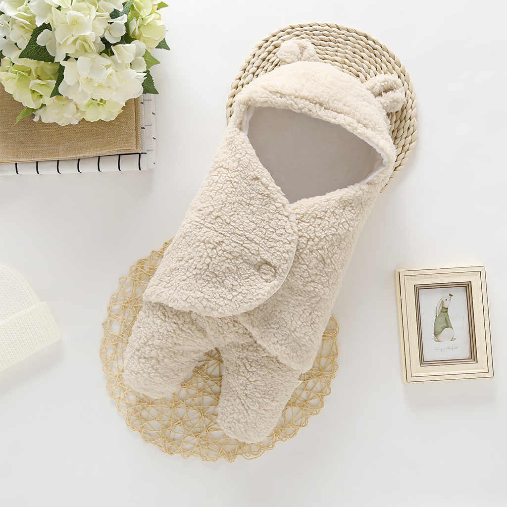 

Bear Design Hooded Cotton Blanket for Baby