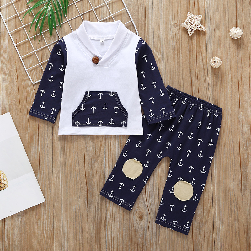 

Baby / Toddler Anchor Print Top and Pants Set