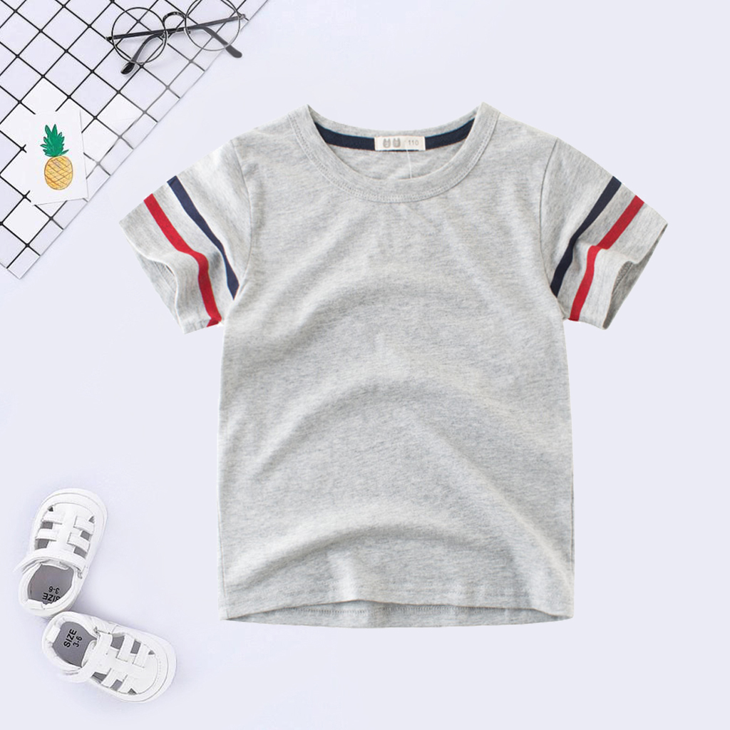 

Casual Striped Design Short-sleeve T-shirt