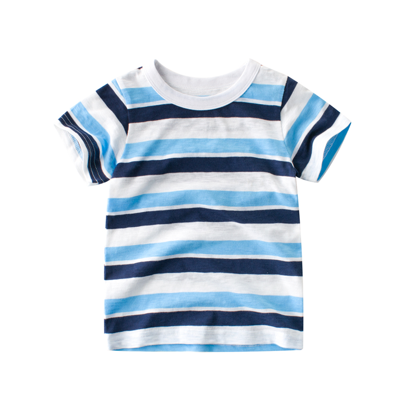 

Trendy Striped Color Block Tee for Boys