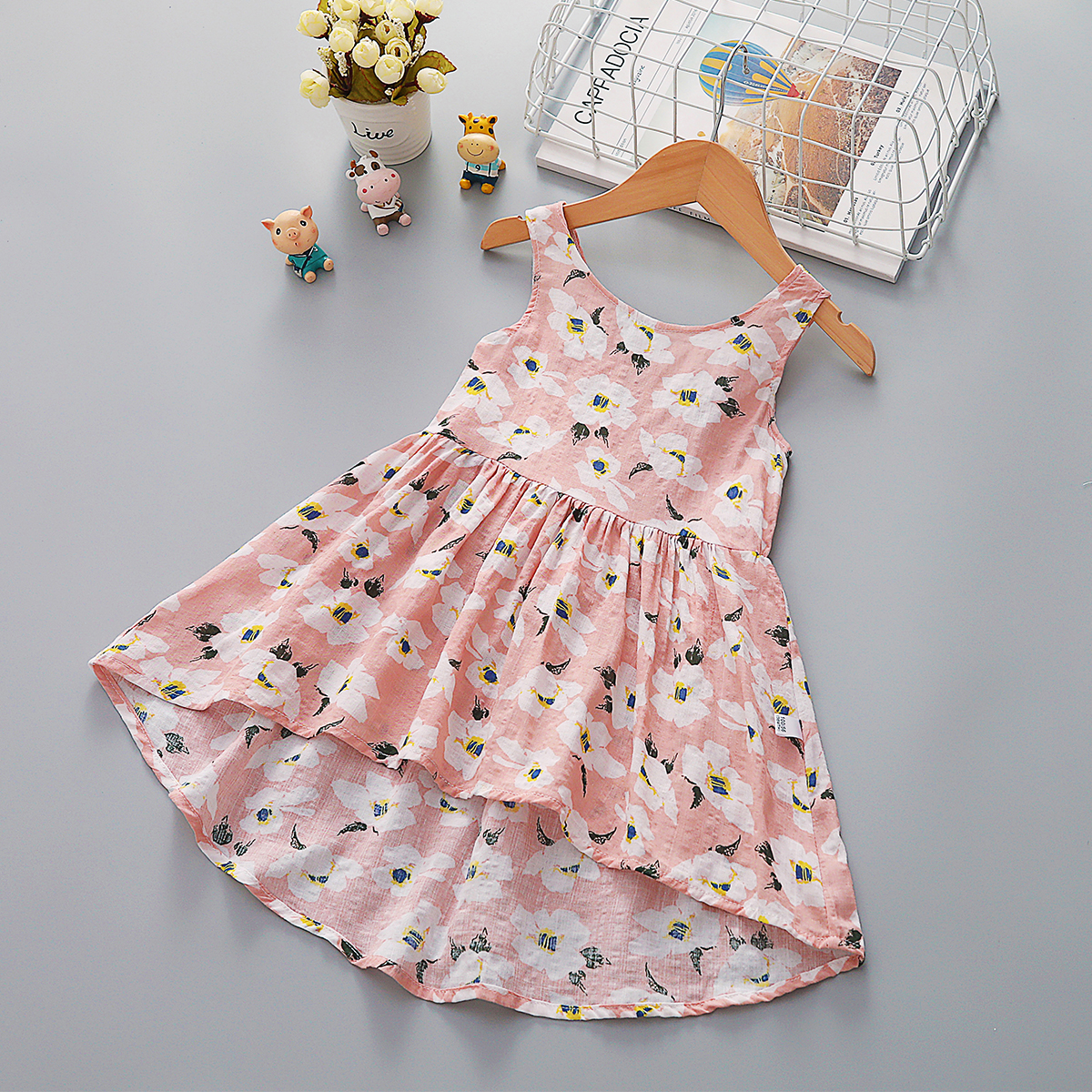 

Baby/ Toddler Girl's Flower Pattern Sleeveless Dress